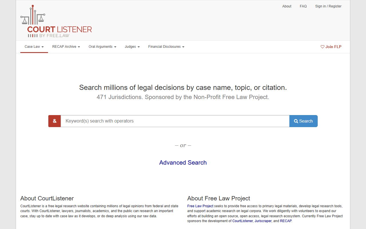 Moniteau County Circuit Court CourtListener federal and state research alternative